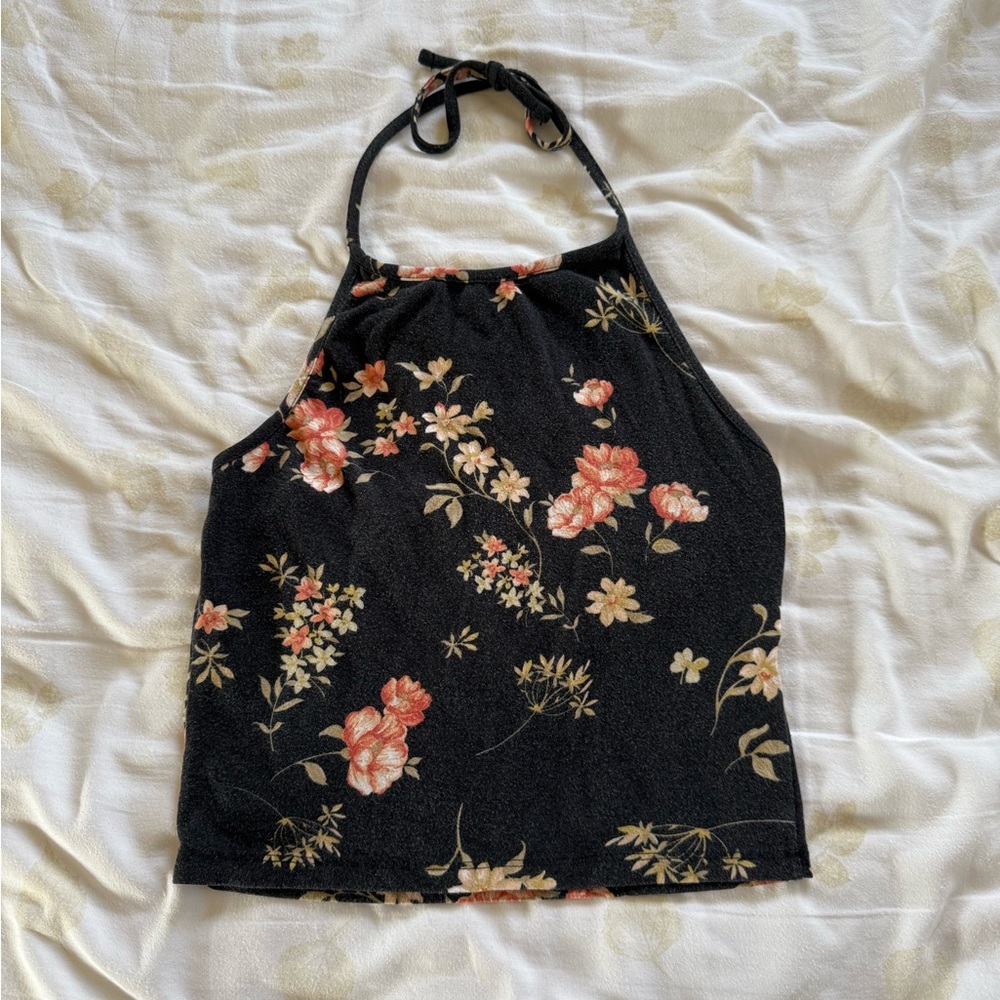 Brandy Melville Sachi Halter Top - Black
